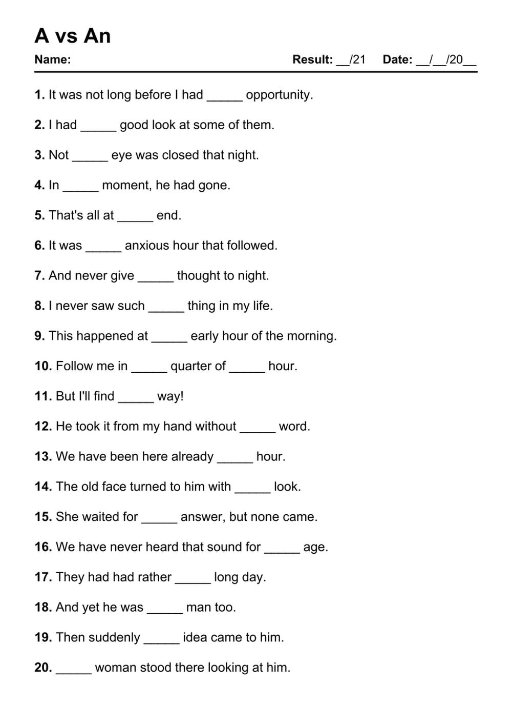 101 A Vs An PDF Worksheets With Answers 2143 Exercises Grammarism 101 A Vs An PDF Worksheets With Answers 2143 Exercises Grammarism