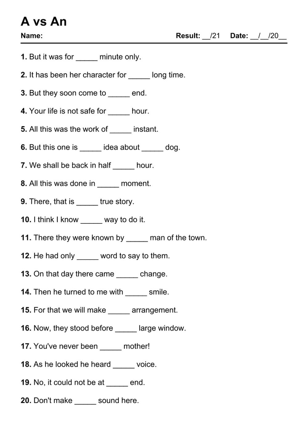 101 A Vs An PDF Worksheets With Answers 2143 Exercises Grammarism 101 A Vs An PDF Worksheets With Answers 2143 Exercises Grammarism