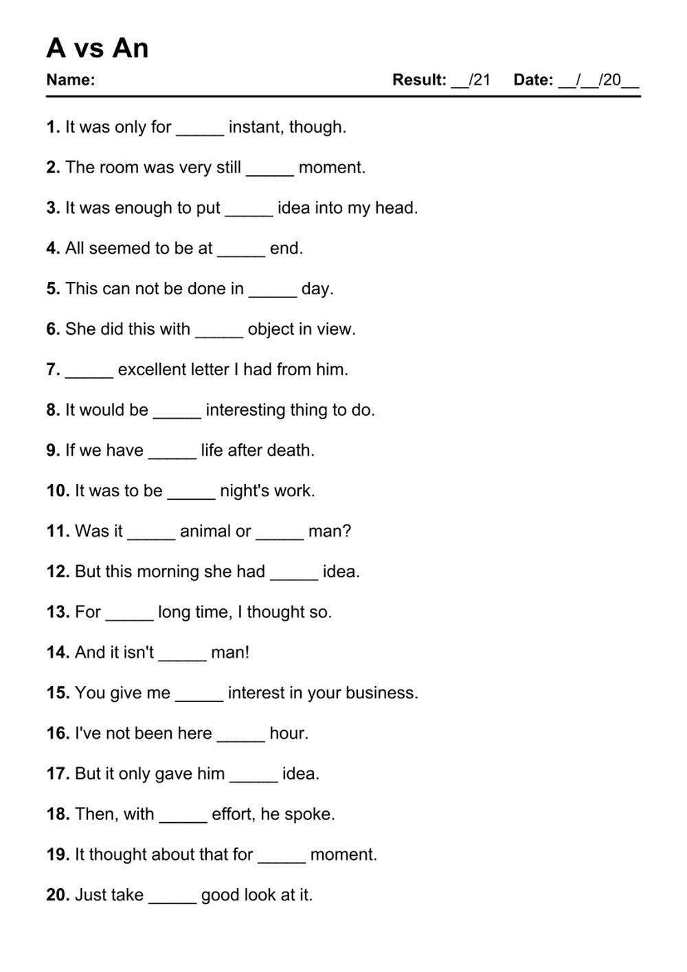 101 A Vs An PDF Worksheets With Answers 2143 Exercises Grammarism 101 A Vs An PDF Worksheets With Answers 2143 Exercises Grammarism