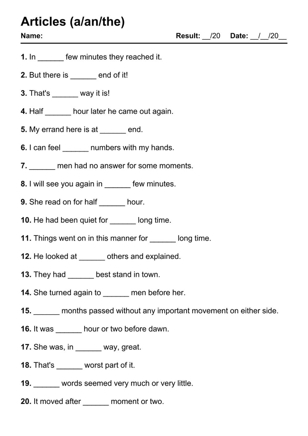 101 Articles PDF Worksheets With Answers 2145 Exercises Grammarism 101 Articles PDF Worksheets With Answers 2145 Exercises Grammarism