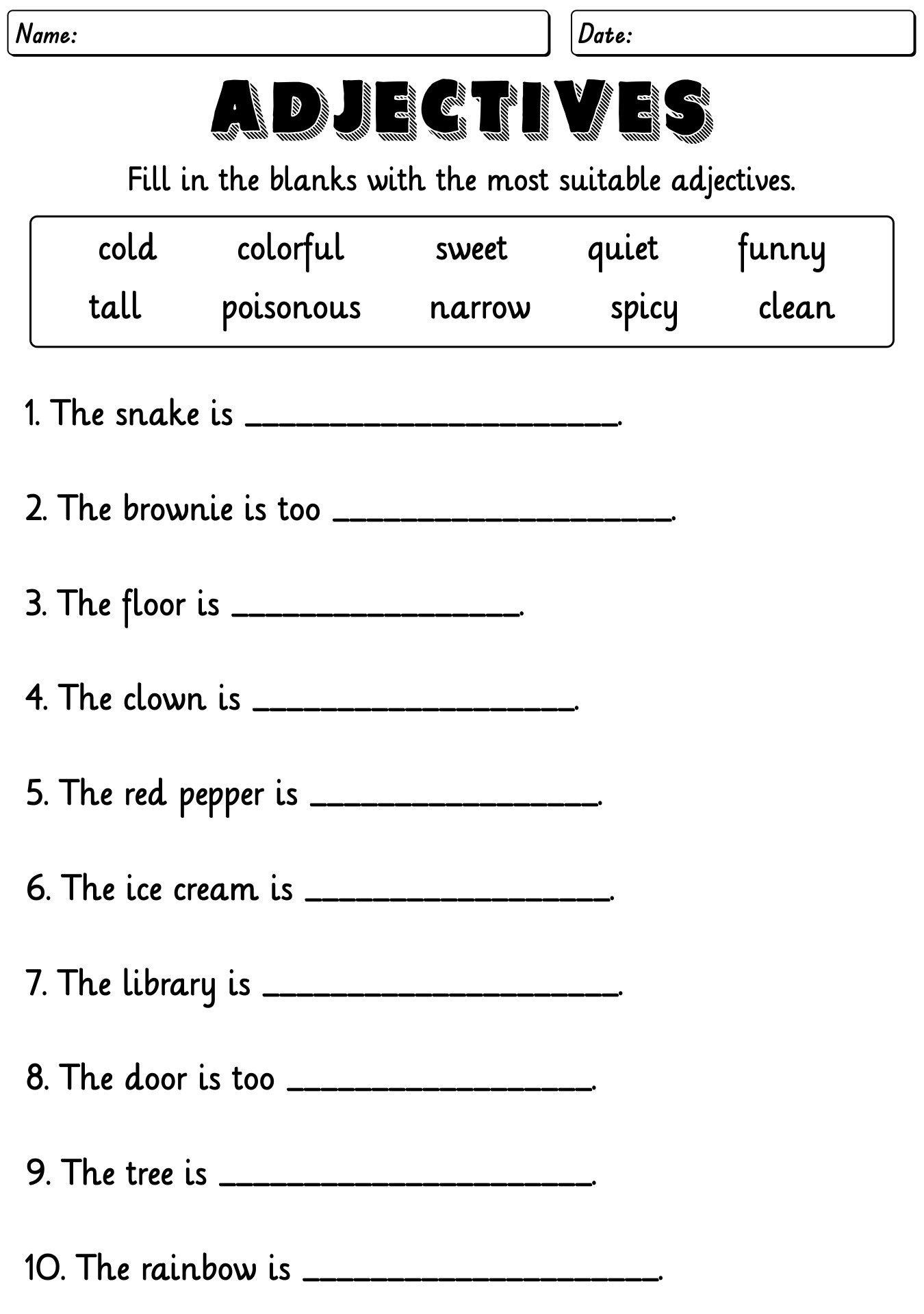 2 Grade English Worksheets Grammar 2 Grade English Worksheets Grammar