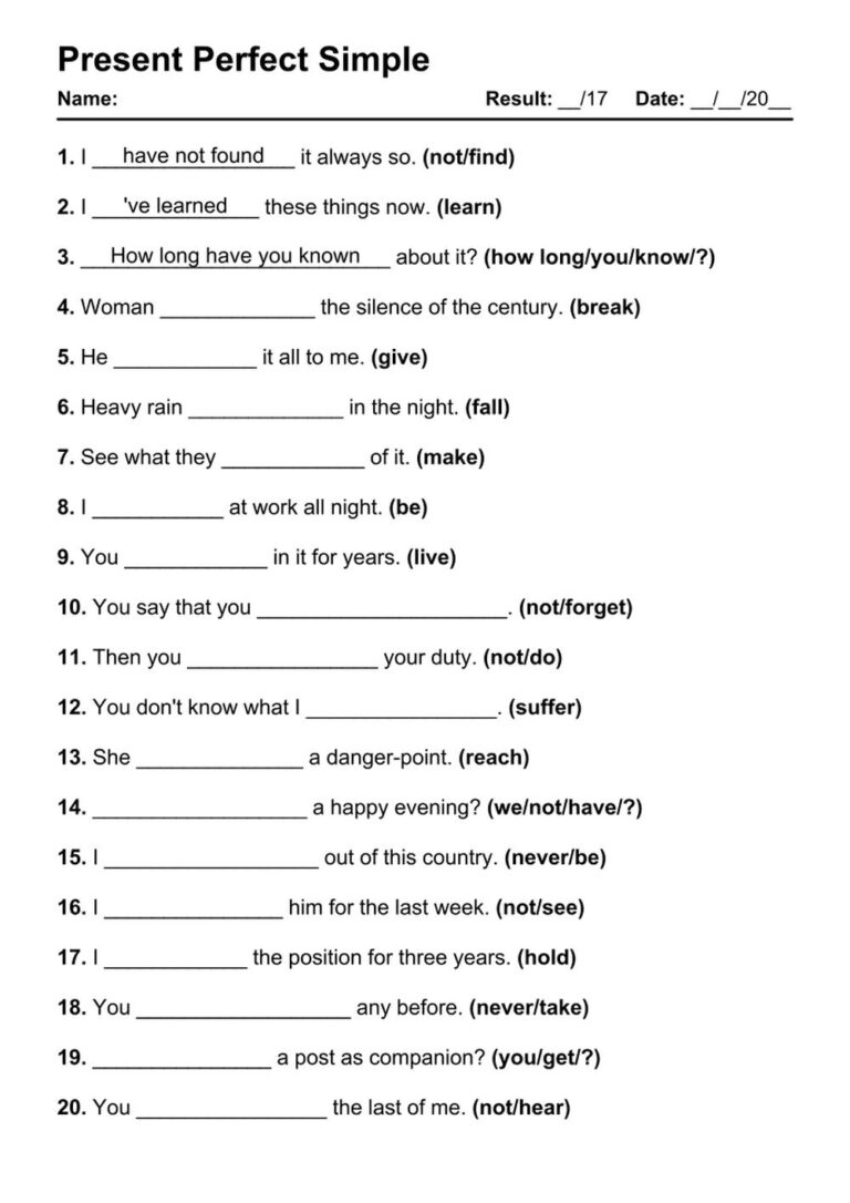 15 074 English Grammar PDF Worksheets With Answers Grammarism