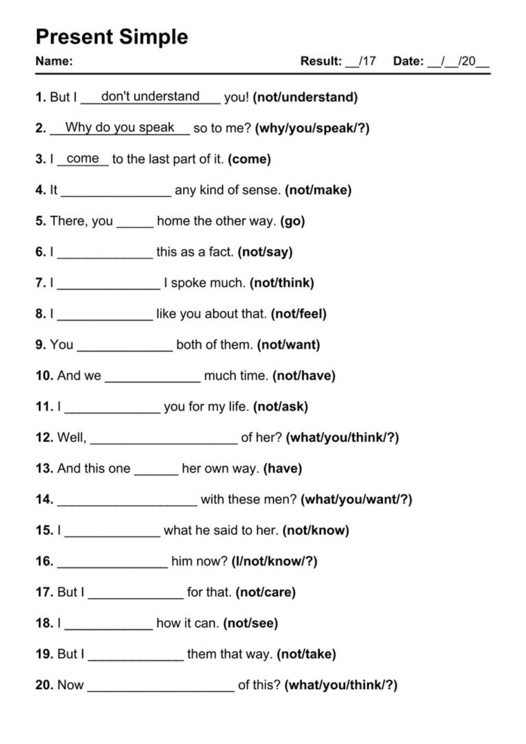 15 074 English Grammar PDF Worksheets With Answers Grammarism