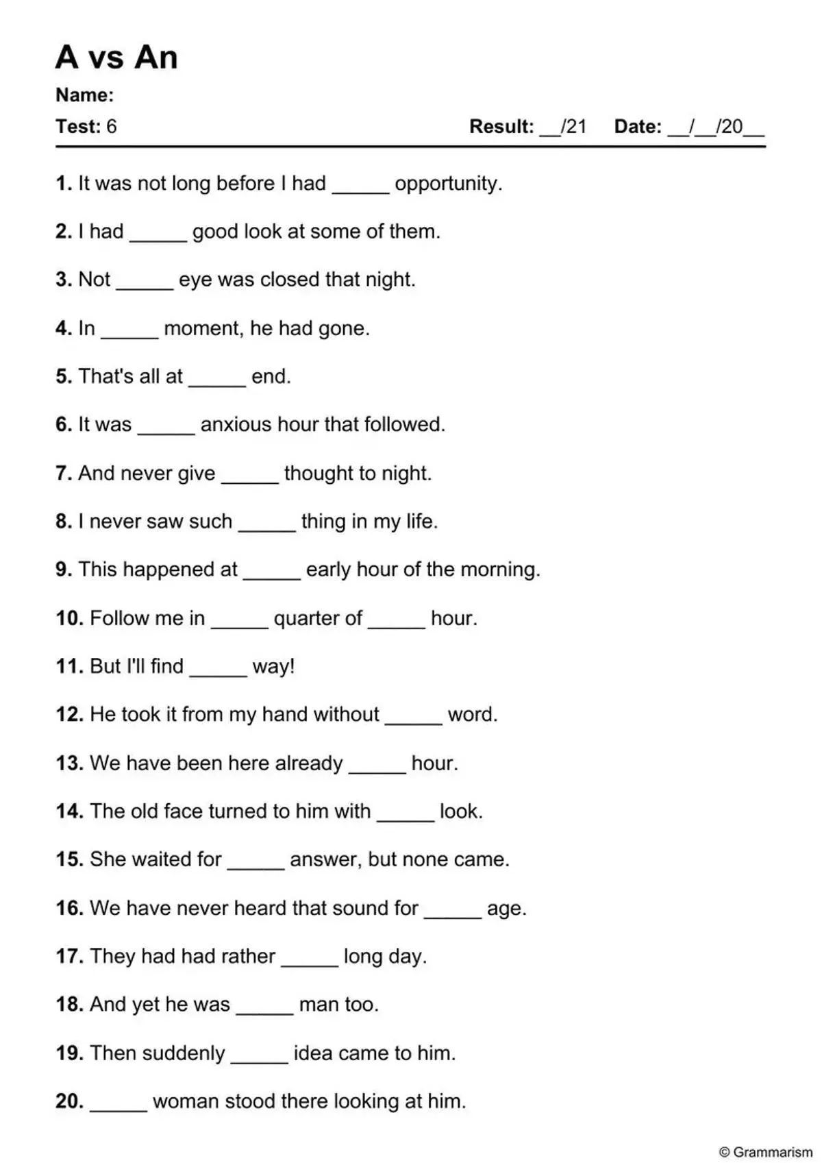 Grammar Printable Worksheets Grammar Printable Worksheets