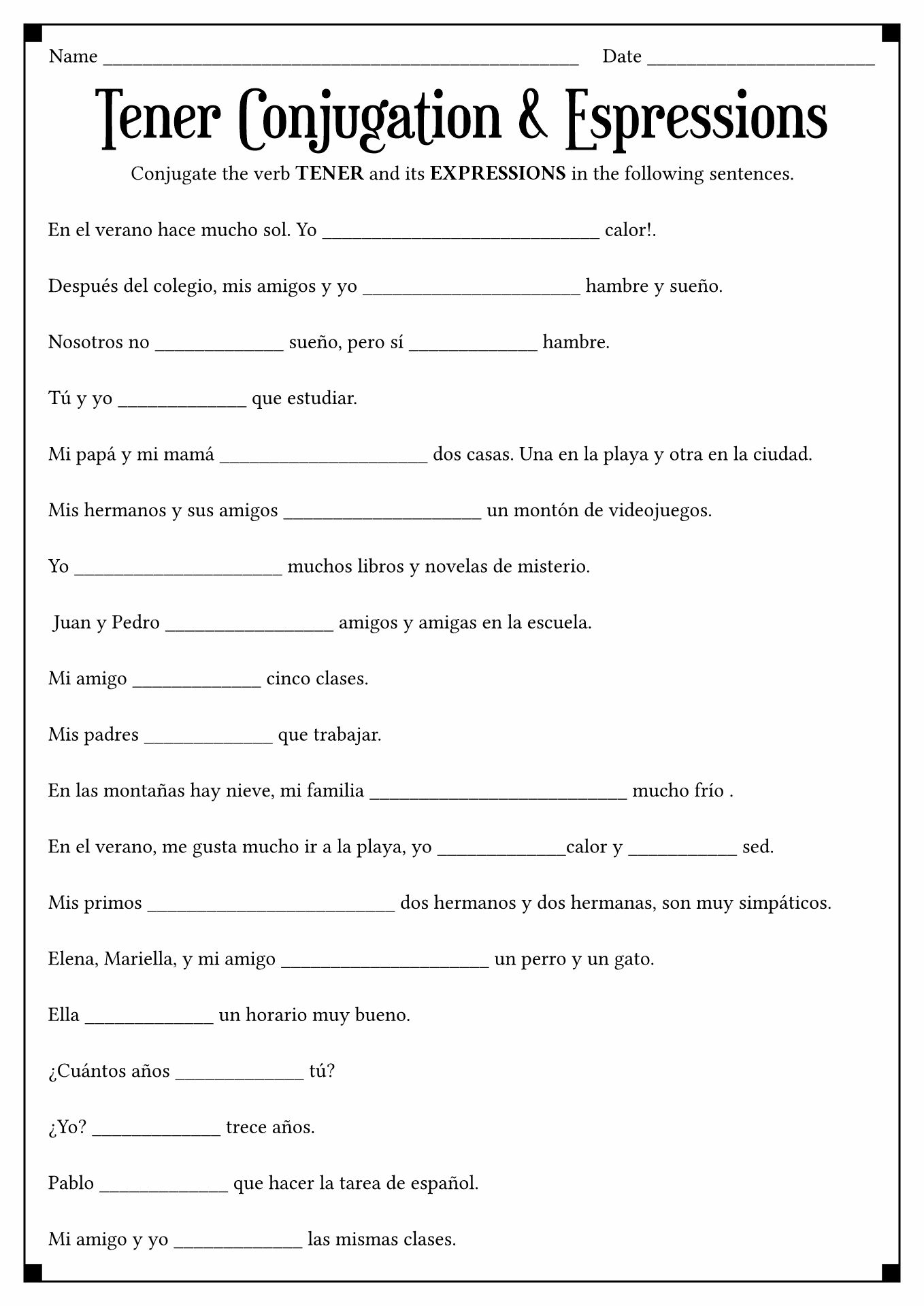 18 A Personal In Spanish Worksheet Free PDF At Worksheeto