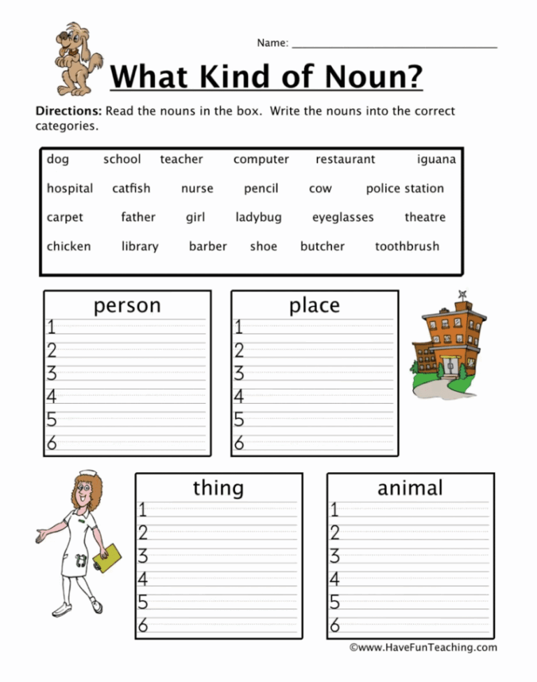 23 First Grade Grammar Worksheets That Teach The Basics The 