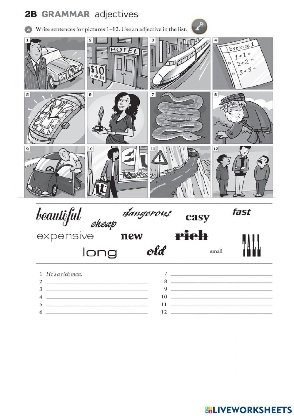 2b Adjectives Free Interactive Worksheets 6500288 2b Adjectives Free Interactive Worksheets 6500288