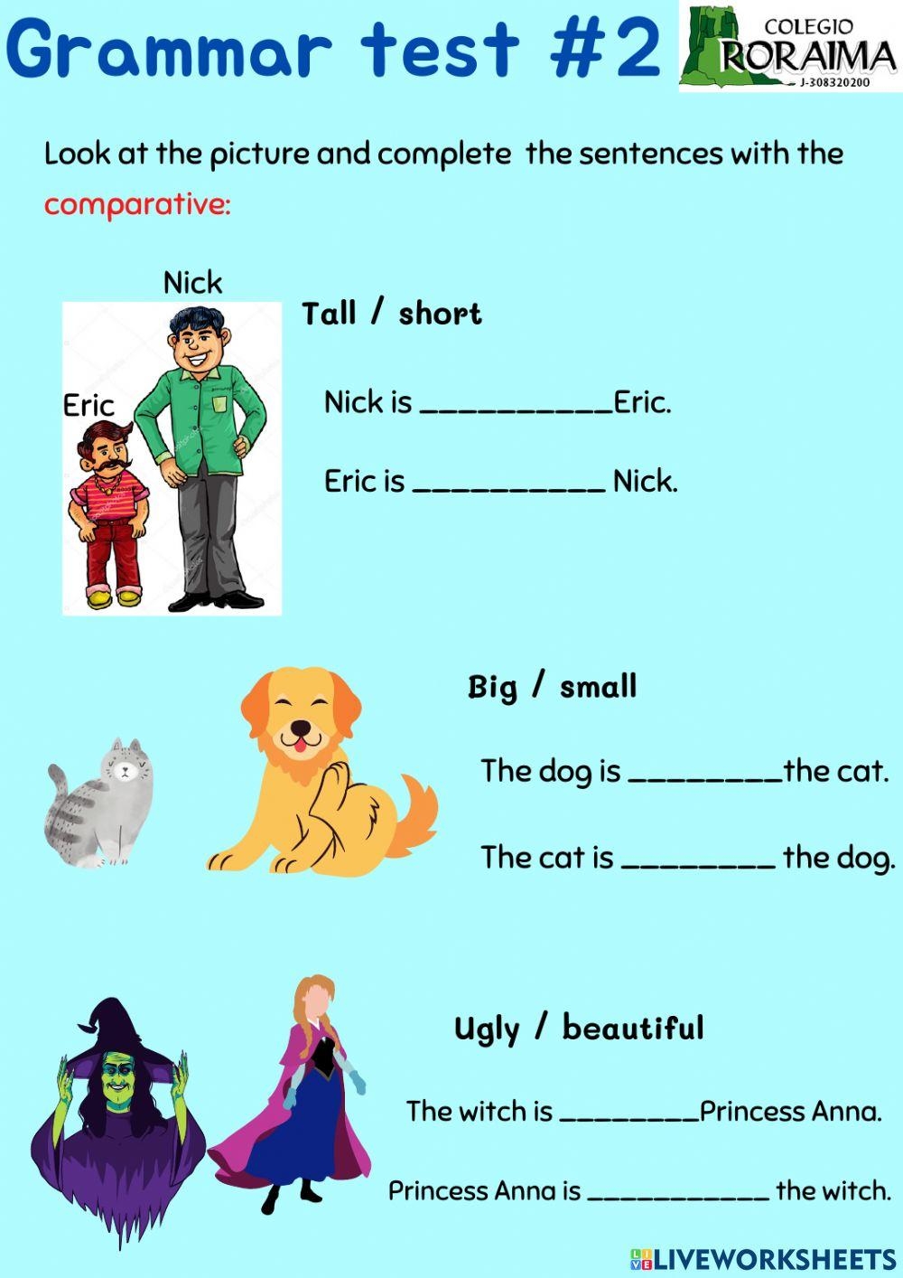 Grammar Year 2 Worksheets