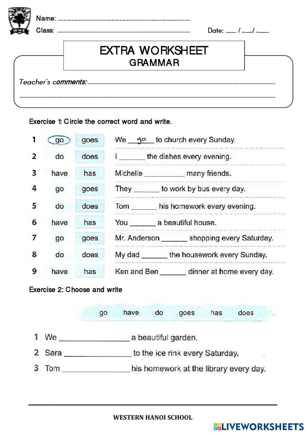 2S Extra Gramm Free Interactive Worksheets 1909585