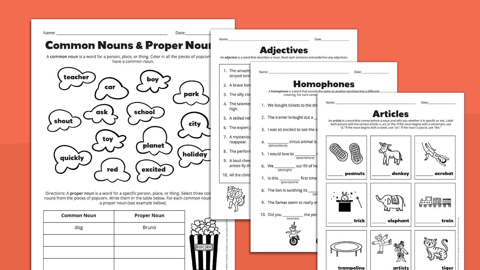 Grammar Conventions Worksheets