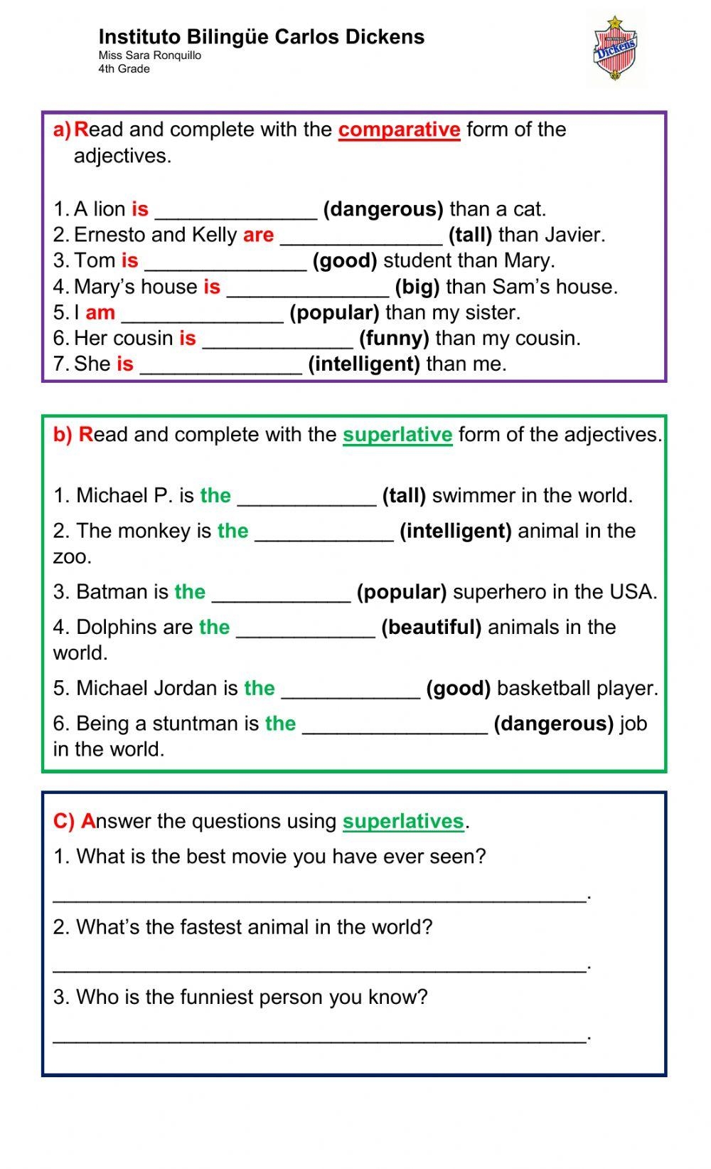 38 Grammar Pr Free Interactive Worksheets 580211