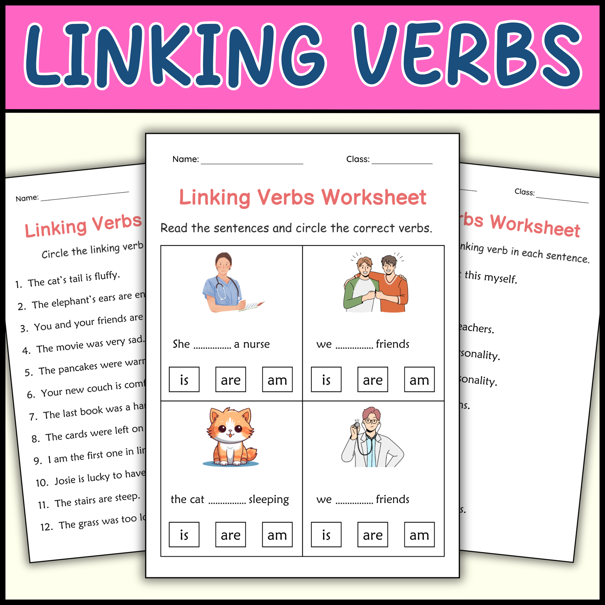 3rd Grade Linking Verb Grammar Worksheets Linking Verb Activities Made By Teachers 3rd Grade Linking Verb Grammar Worksheets Linking Verb Activities Made By Teachers
