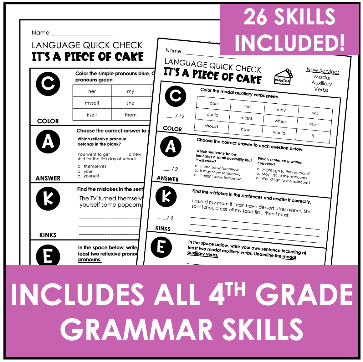 4th Grade Language Arts Grammar Worksheets 4th Grade Language Arts Grammar Worksheets