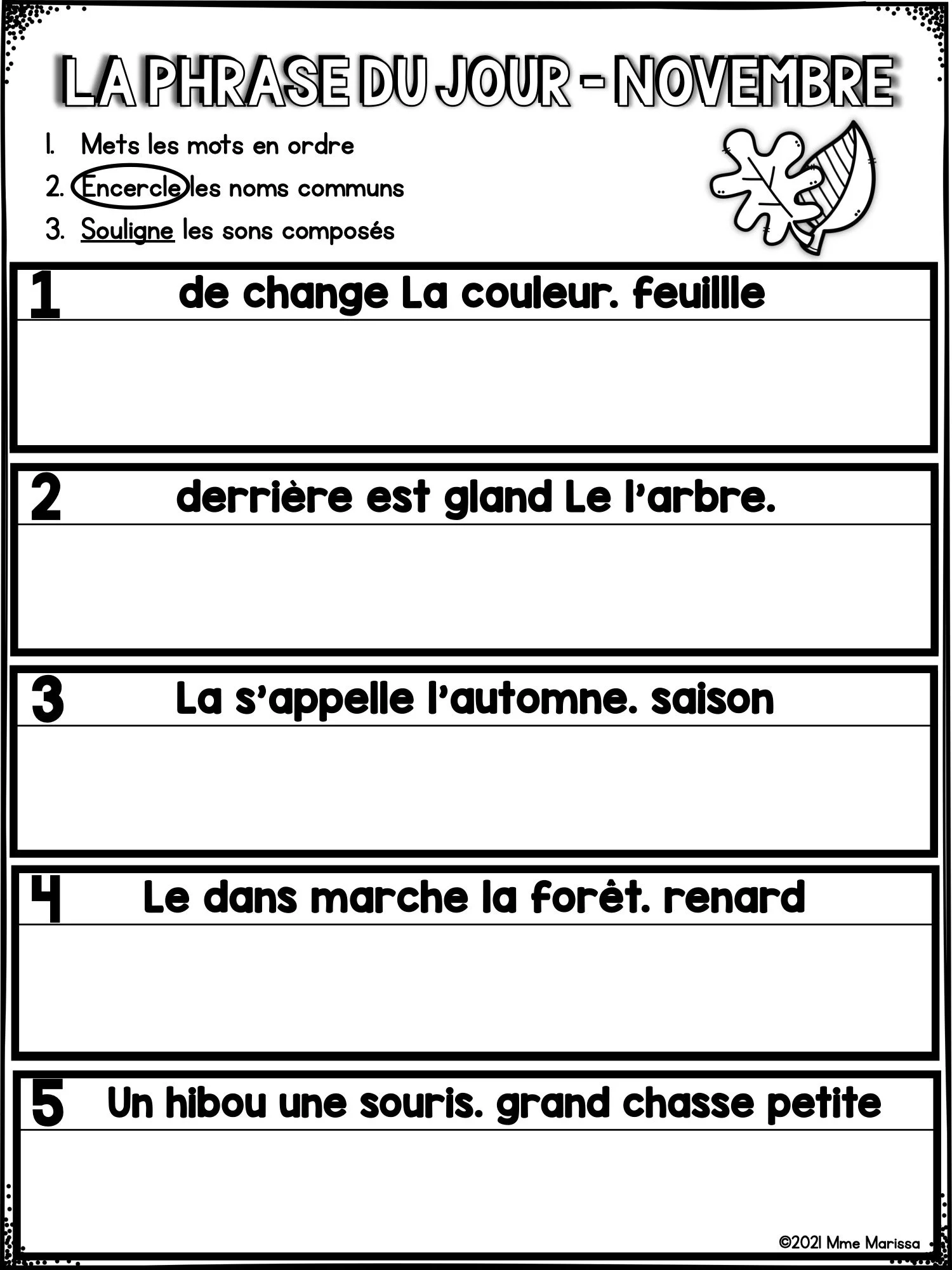 French Grammar Worksheets