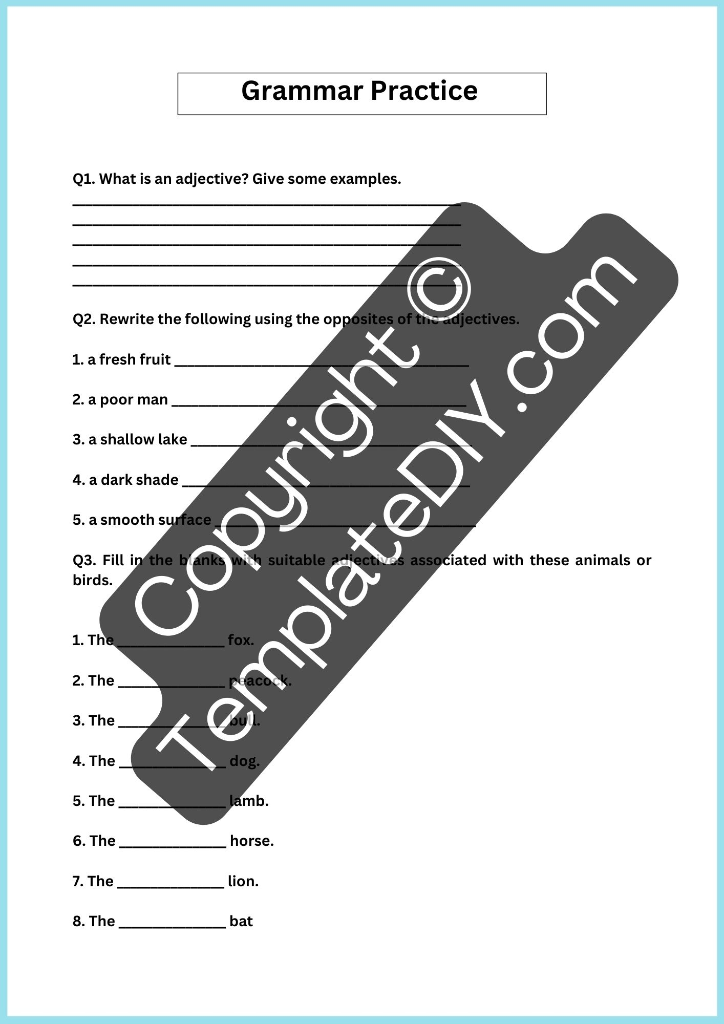 5th Grade Grammar Worksheets Printable Template PDF Word 5th Grade Grammar Worksheets Printable Template PDF Word