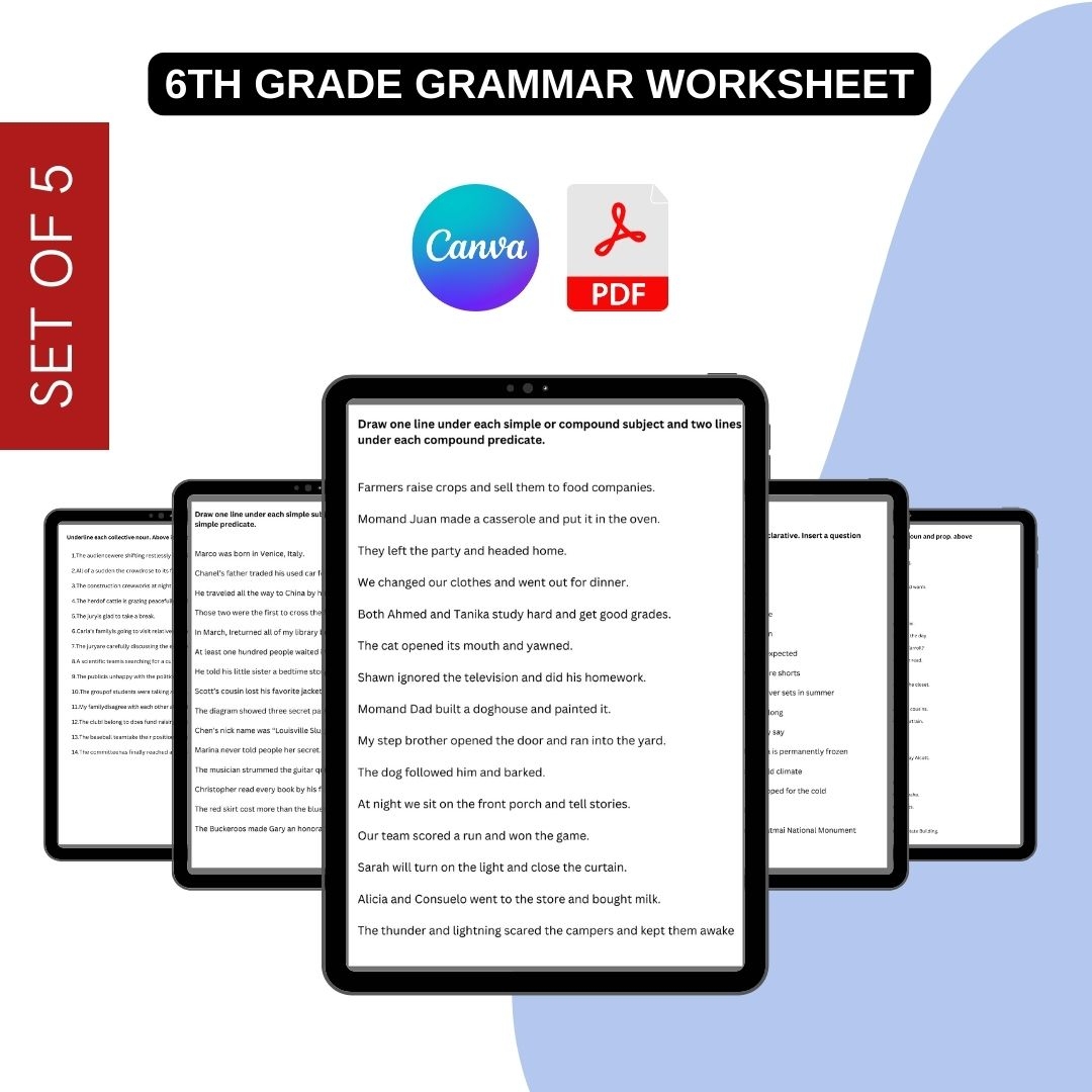 6th Grade Grammar Worksheets Printable 6th Grade Grammar Worksheets Printable