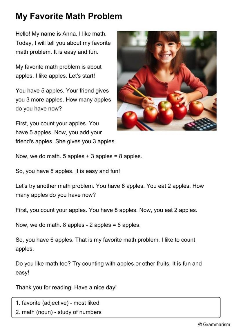 702 Beginner English Reading Comprehension Worksheets Grammarism