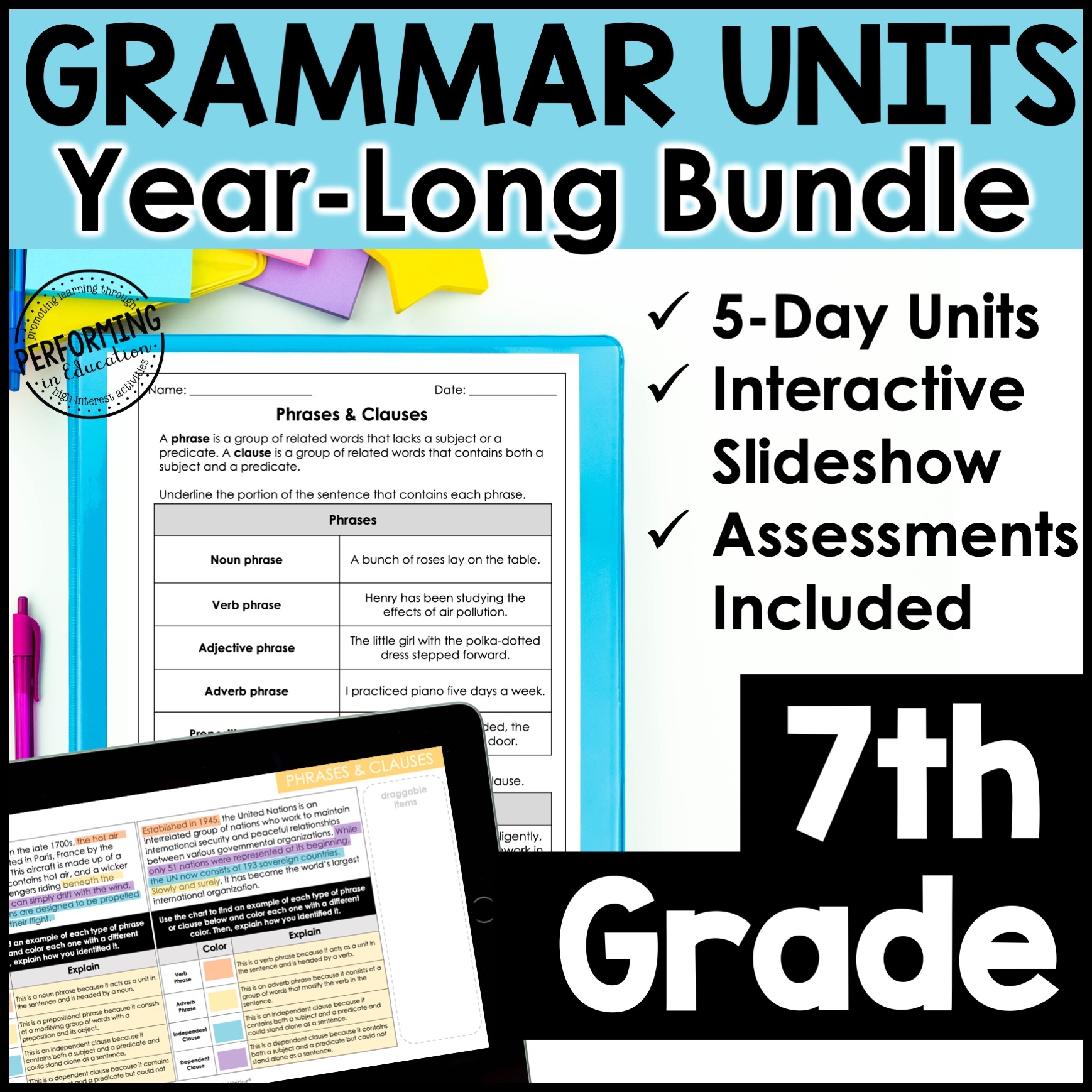 Grammar 7th Grade Worksheets