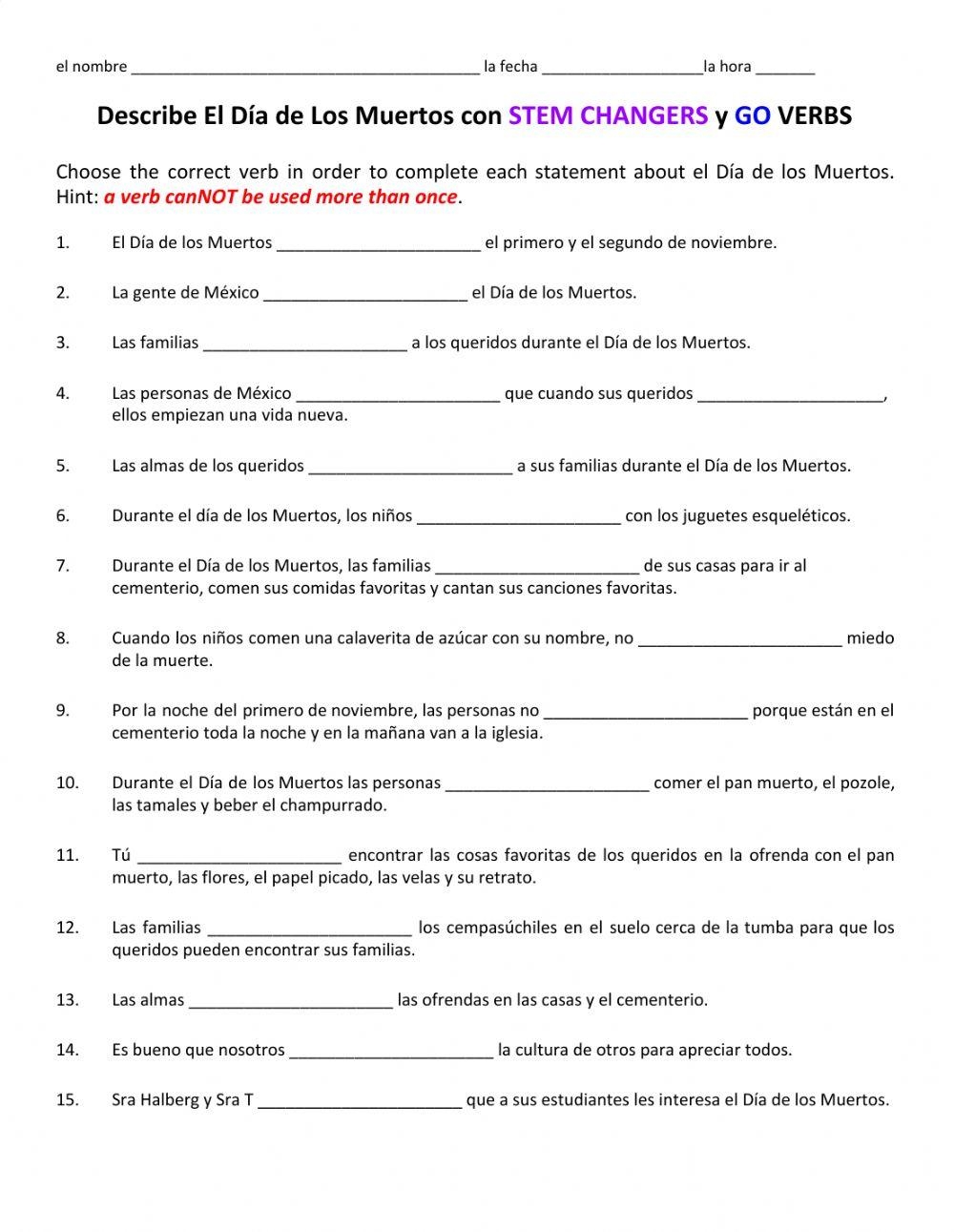 8 4 Day Of The Free Interactive Worksheets 627360