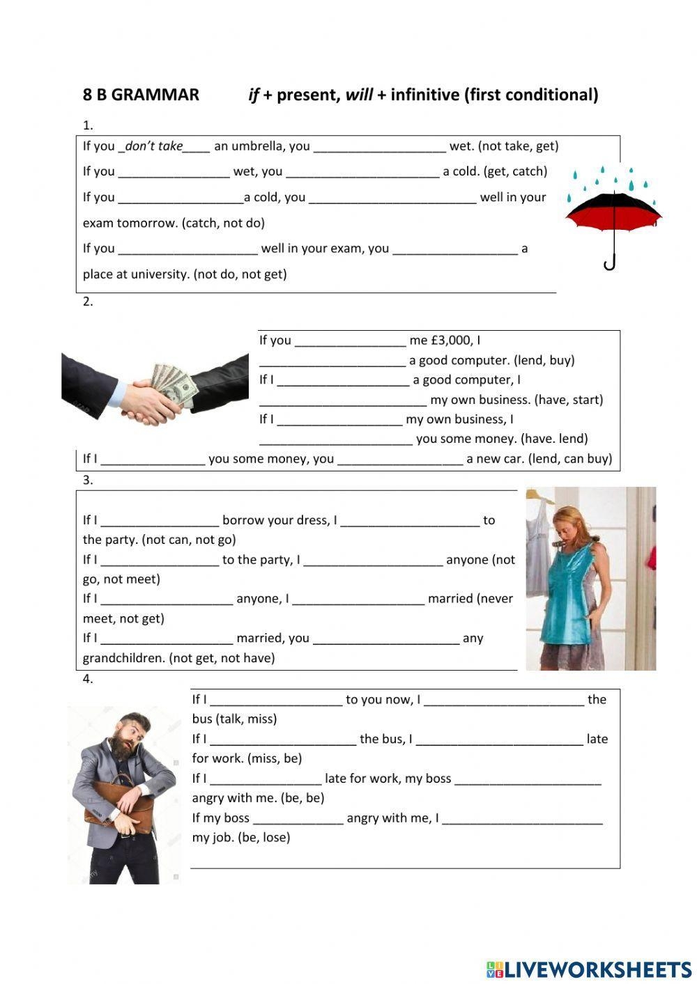 8B Grammar Firs Free Interactive Worksheets 909869
