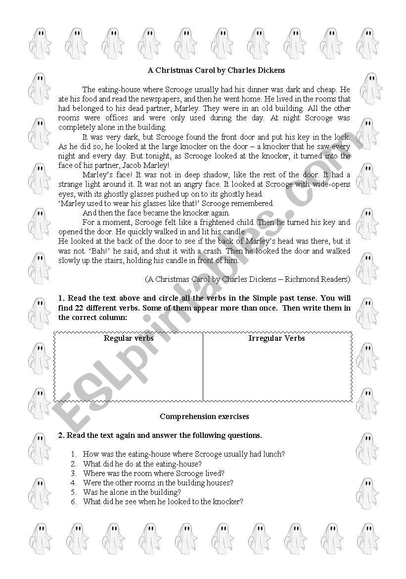 A Christmas Carol Charles Dickens Grammar And Reading ESL Worksheet By Eoguimar A Christmas Carol Charles Dickens Grammar And Reading ESL Worksheet By Eoguimar