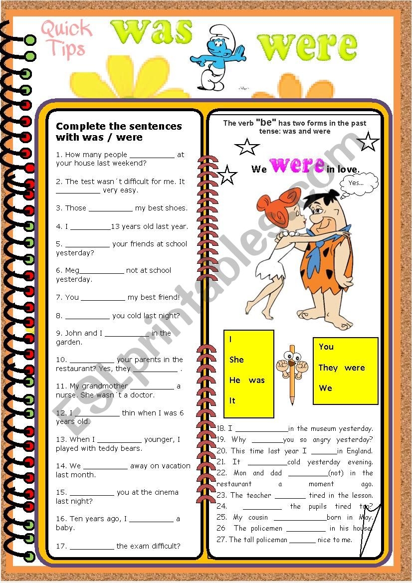 A Series Of Grammar Worksheets Was Were ESL Worksheet By Orly100 A Series Of Grammar Worksheets Was Were ESL Worksheet By Orly100