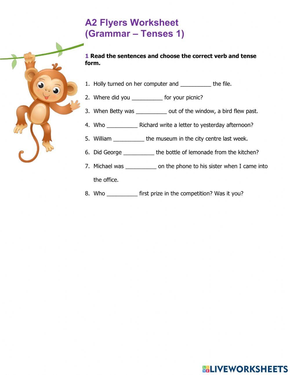A2 Flyers Gramm Free Interactive Worksheets 1968932 A2 Flyers Gramm Free Interactive Worksheets 1968932