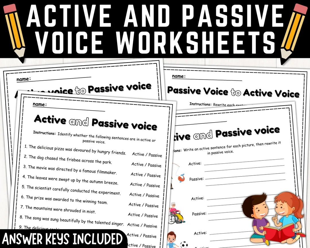 Grammar Active And Passive Voice Worksheet