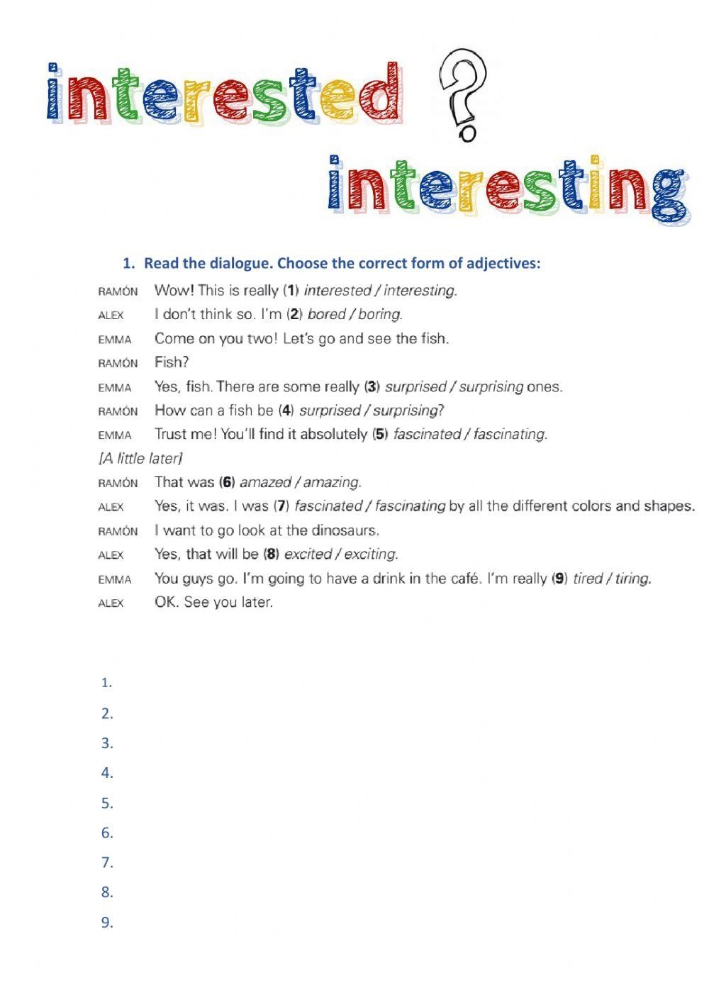 Adjectives Free Interactive Worksheets 174274 Adjectives Free Interactive Worksheets 174274