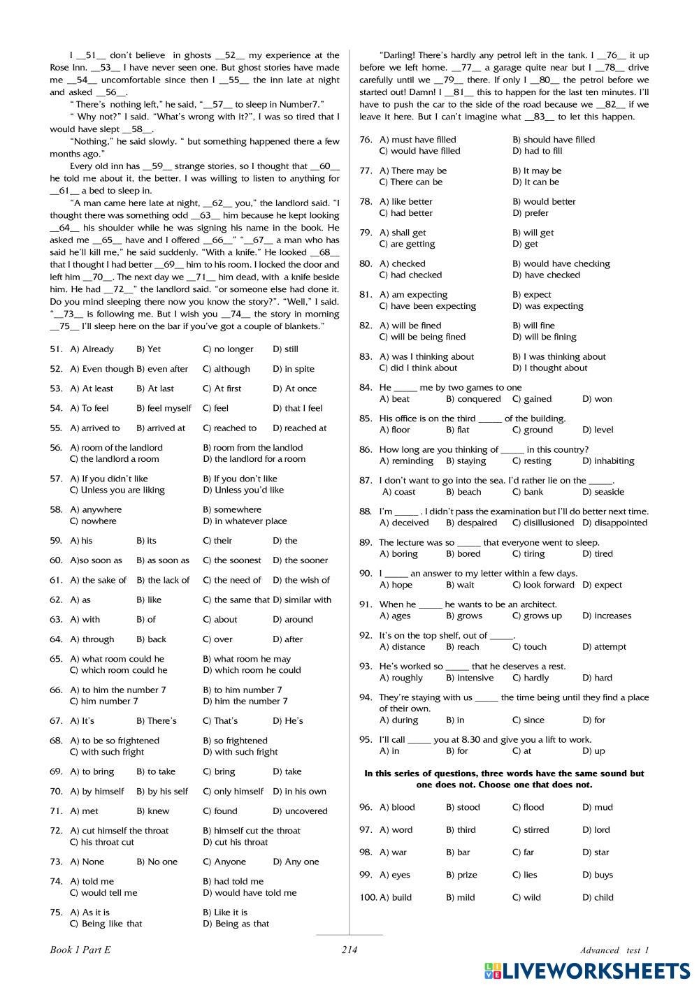 Advanced Gramma Free Interactive Worksheets 7129576 Advanced Gramma Free Interactive Worksheets 7129576