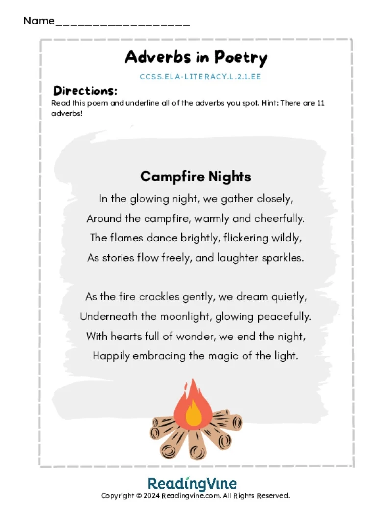 Adverbs Worksheets