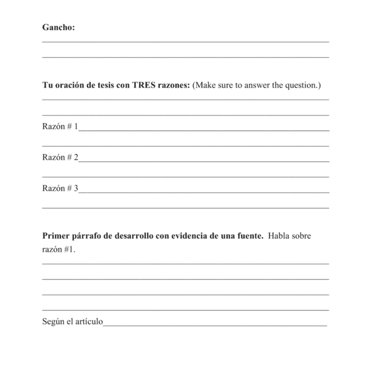 AP Spanish Summer Homework AP Spanish Language And Culture