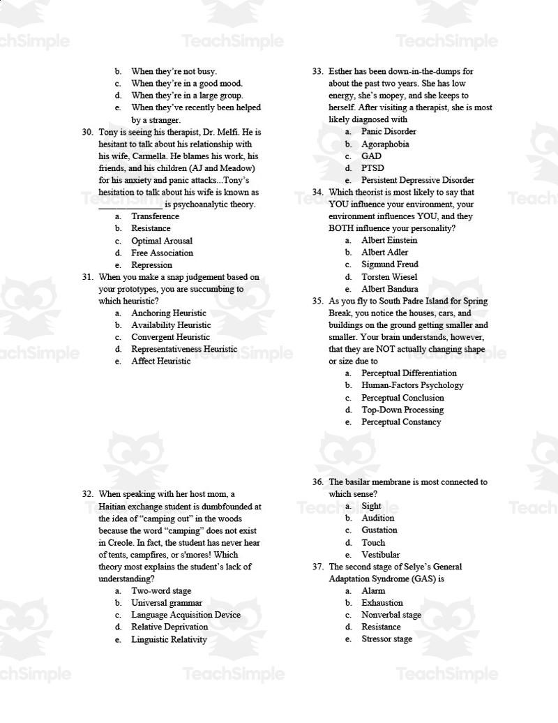 AP Style Exam By Teach Simple