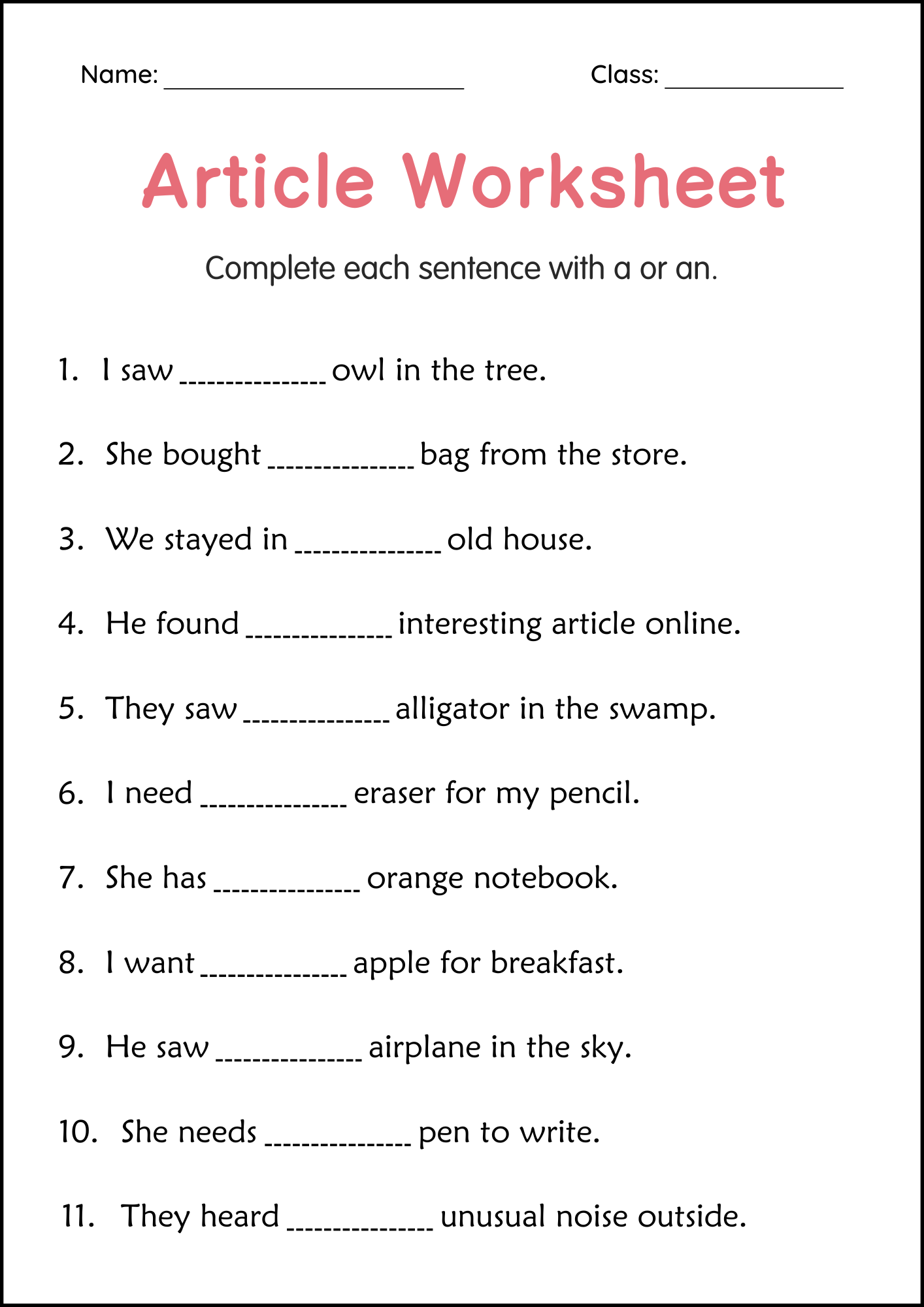 Esl Grammar Worksheets With Answers Esl Grammar Worksheets With Answers