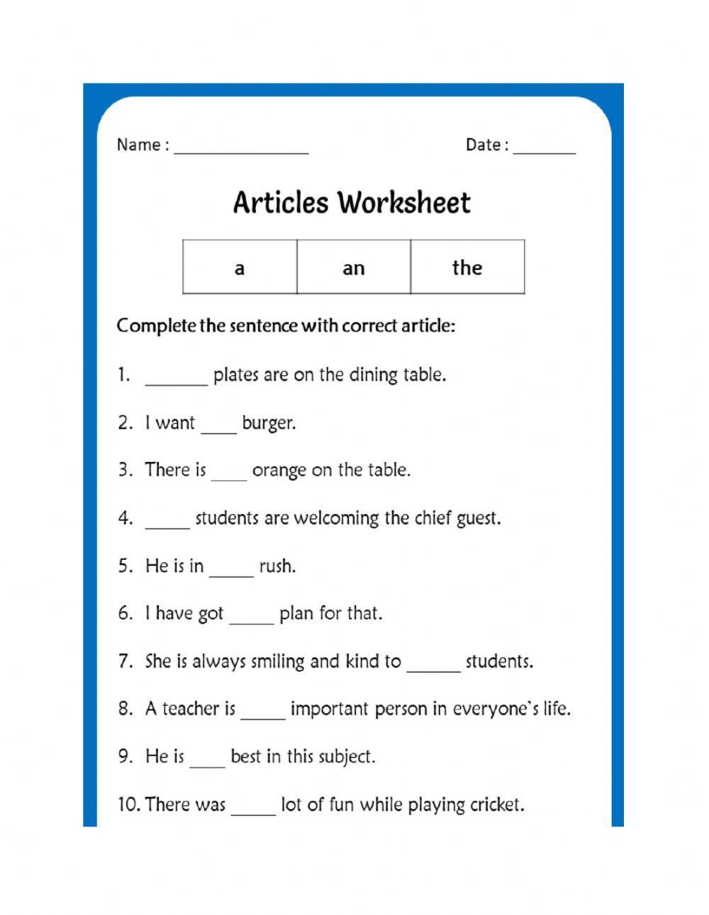 Articles Free Interactive Worksheets 337283 Articles Free Interactive Worksheets 337283