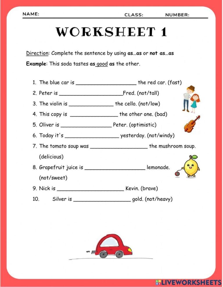 As as Free Interactive Worksheets 1819964