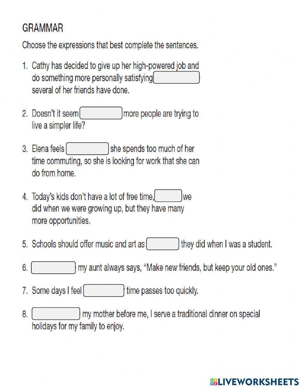 If Grammar Worksheet Pdf