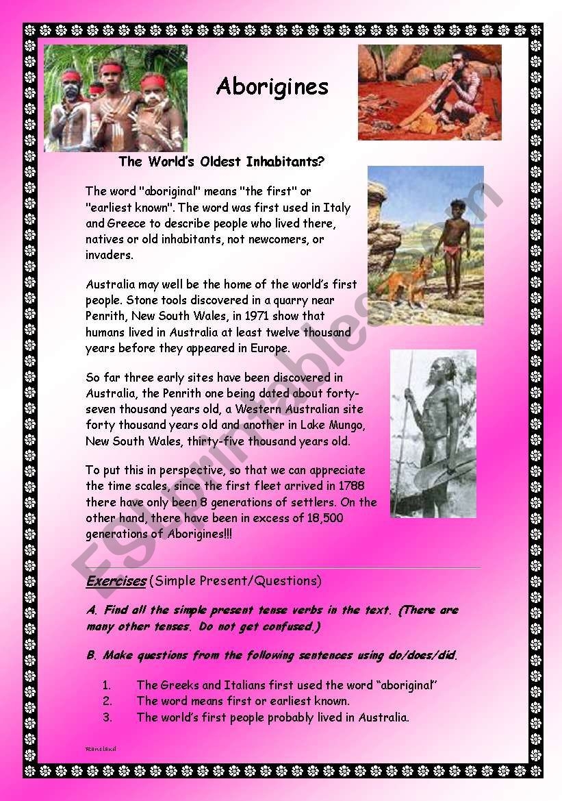 Australian Aborigines The Natives Complete Grammar Unit Of Work Intermediate 13 Pages Editable ESL Worksheet By Ranclaude Australian Aborigines The Natives Complete Grammar Unit Of Work Intermediate 13 Pages Editable ESL Worksheet By Ranclaude