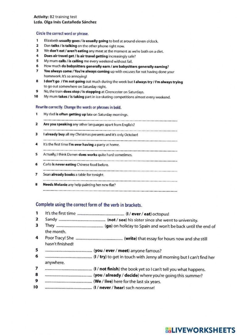 B2 Grammar Test Free Interactive Worksheets 1056295