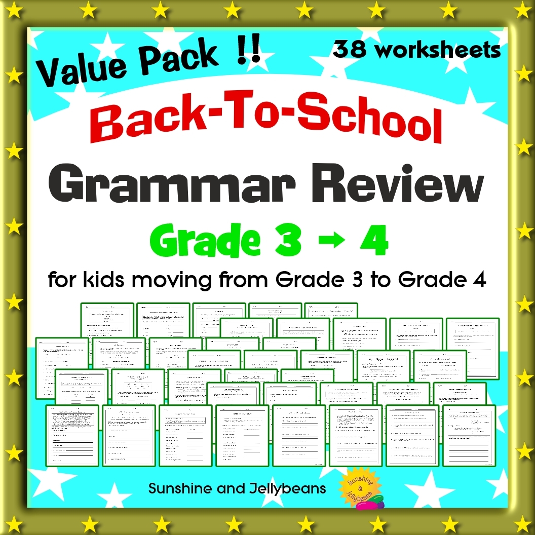 Back to School Grammar Review Grade 3 4 38 Worksheets Made By Teachers Back to School Grammar Review Grade 3 4 38 Worksheets Made By Teachers