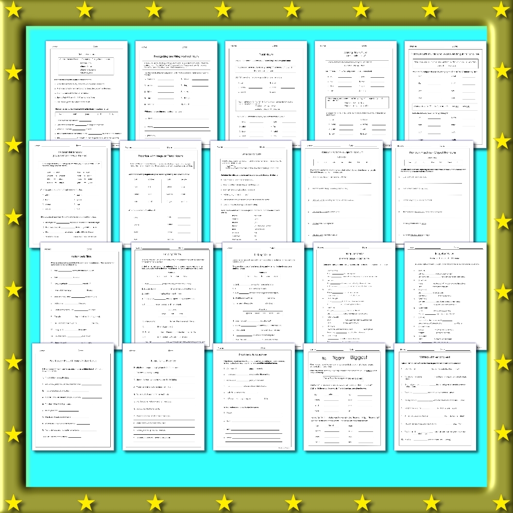 Back to School Grammar Review Grade 3 4 38 Worksheets Made 