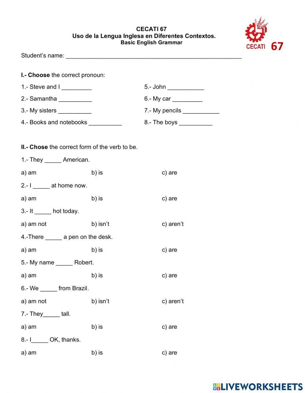 Basic English G Free Interactive Worksheets 917082 Basic English G Free Interactive Worksheets 917082