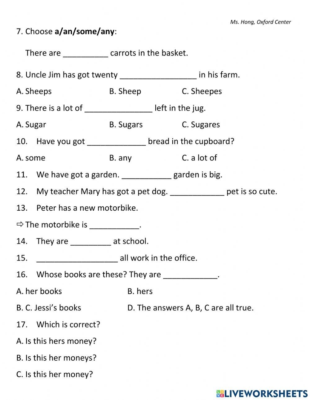 Basic Grammar T Free Interactive Worksheets 1765524 Basic Grammar T Free Interactive Worksheets 1765524