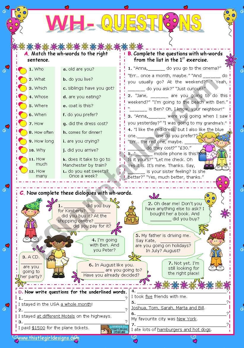 Grammar Worksheet Wh Questions Grammar Worksheet Wh Questions