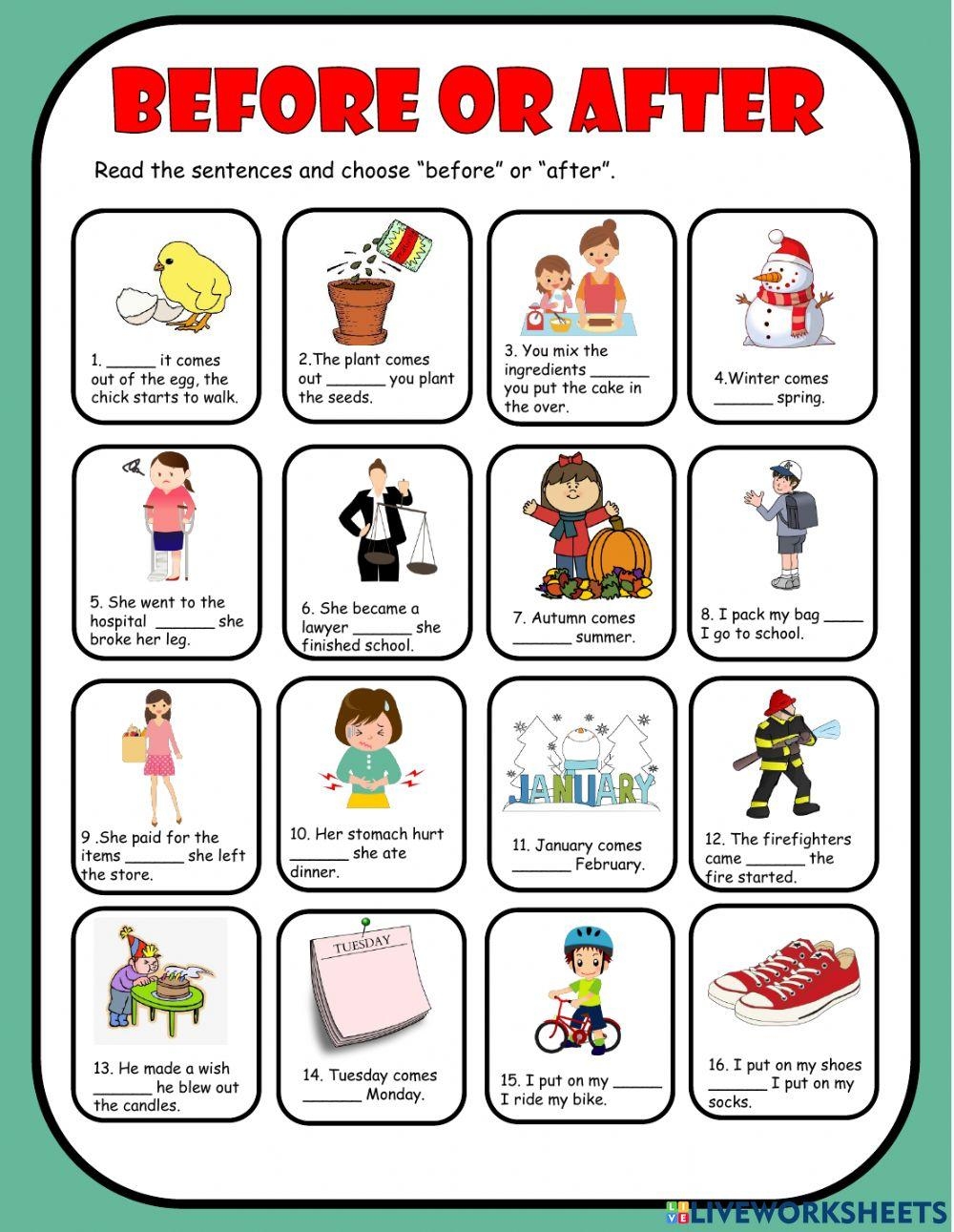 Before Or After Free Interactive Worksheets 7093344 Before Or After Free Interactive Worksheets 7093344