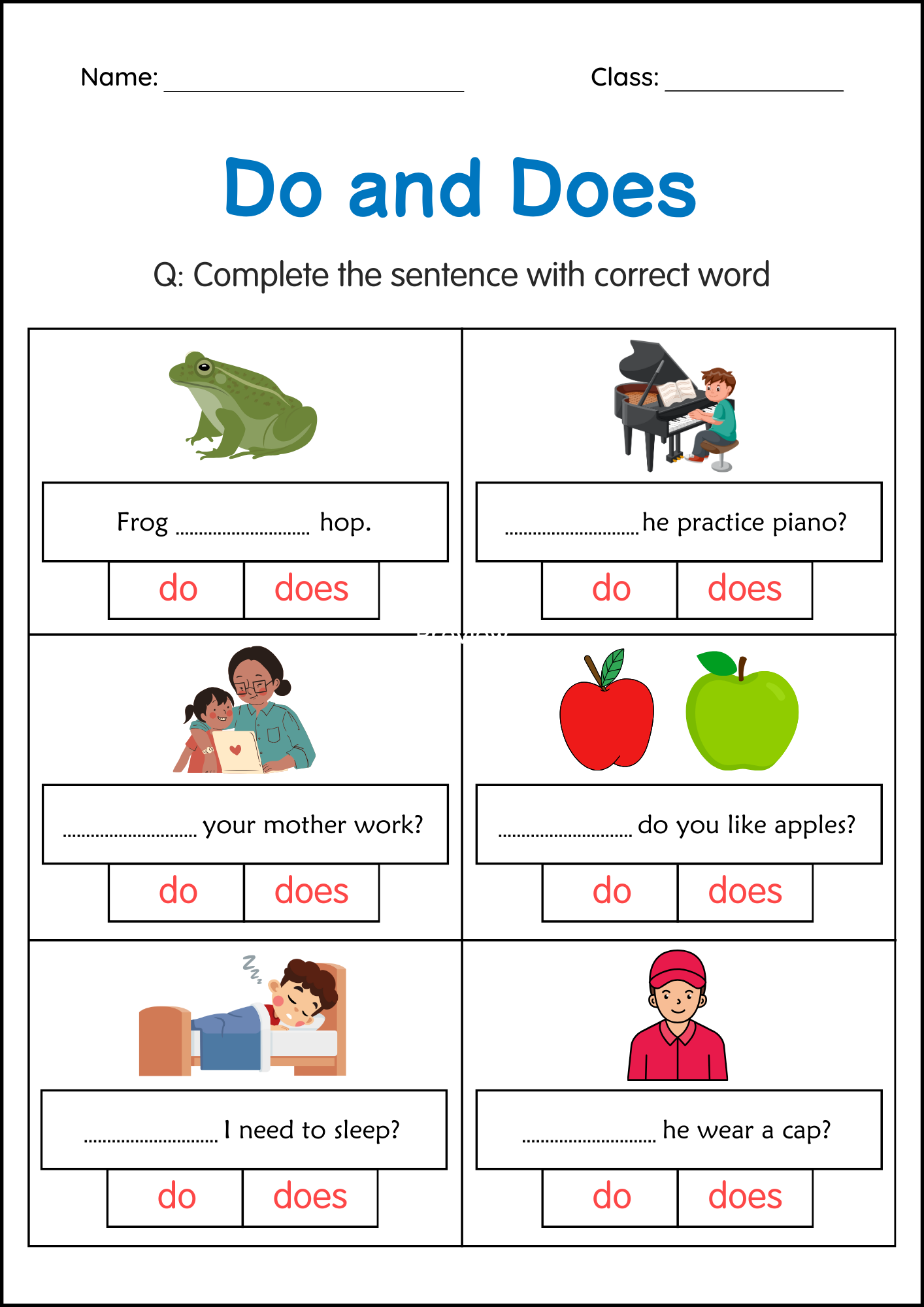 Beginner Do And Does Grammar Activity Worksheets For Grade 2 Made By Teachers Beginner Do And Does Grammar Activity Worksheets For Grade 2 Made By Teachers