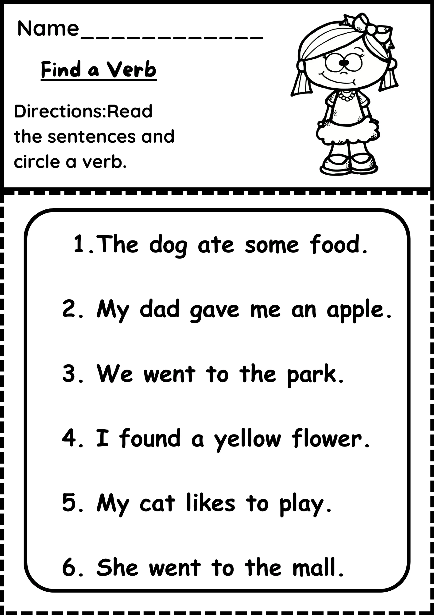 Best Action Verbs Worksheets For Grade 1 9 Printable English Grammar Pages