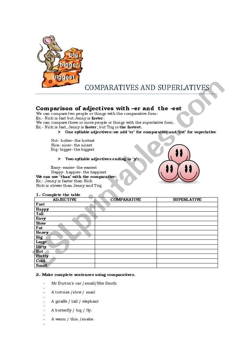 BIG BIGGER THE BIGGEST ESL Worksheet By Neusfalco