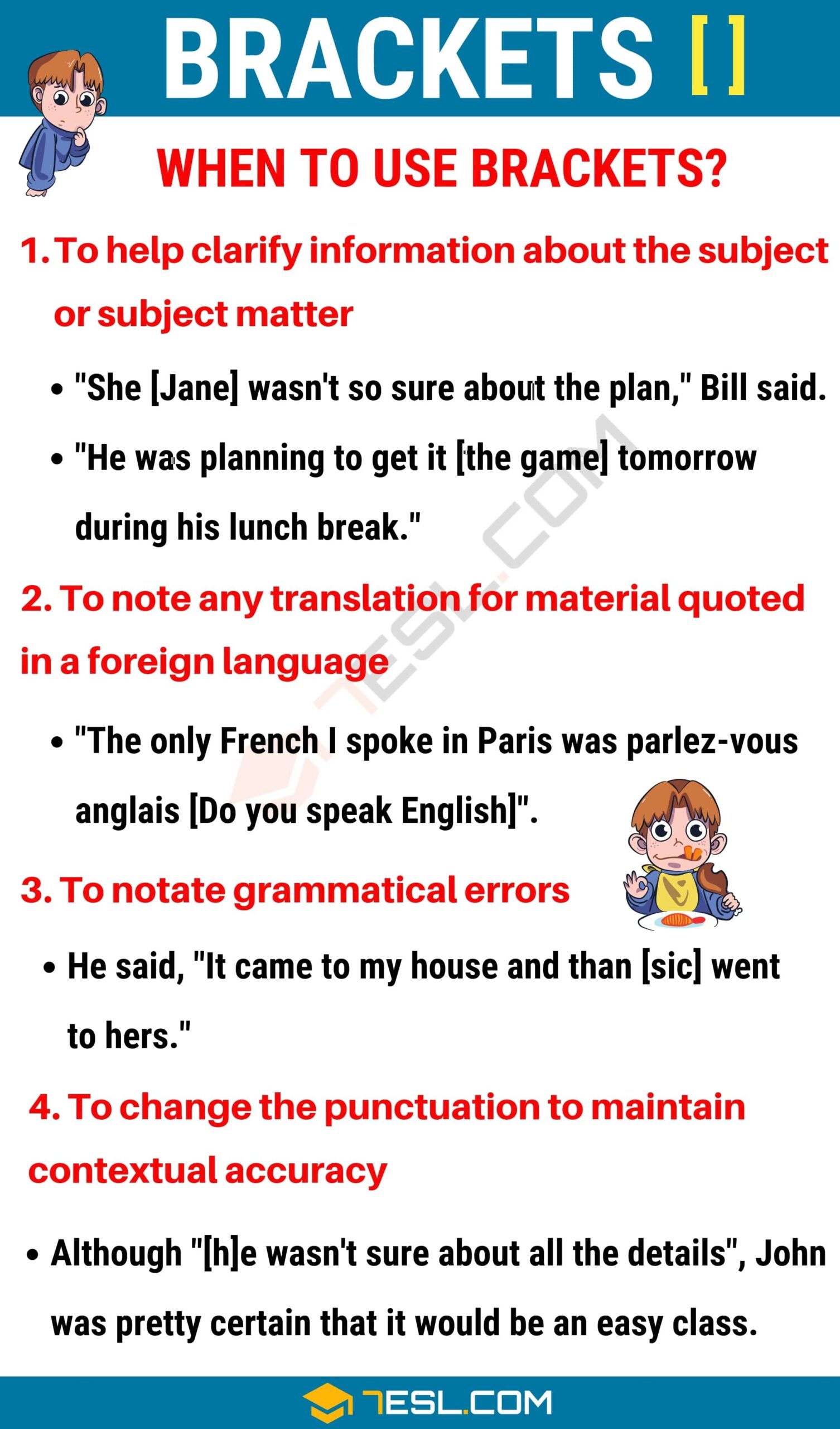 Brackets When To Use Brackets In English 7ESL Brackets When To Use Brackets In English 7ESL