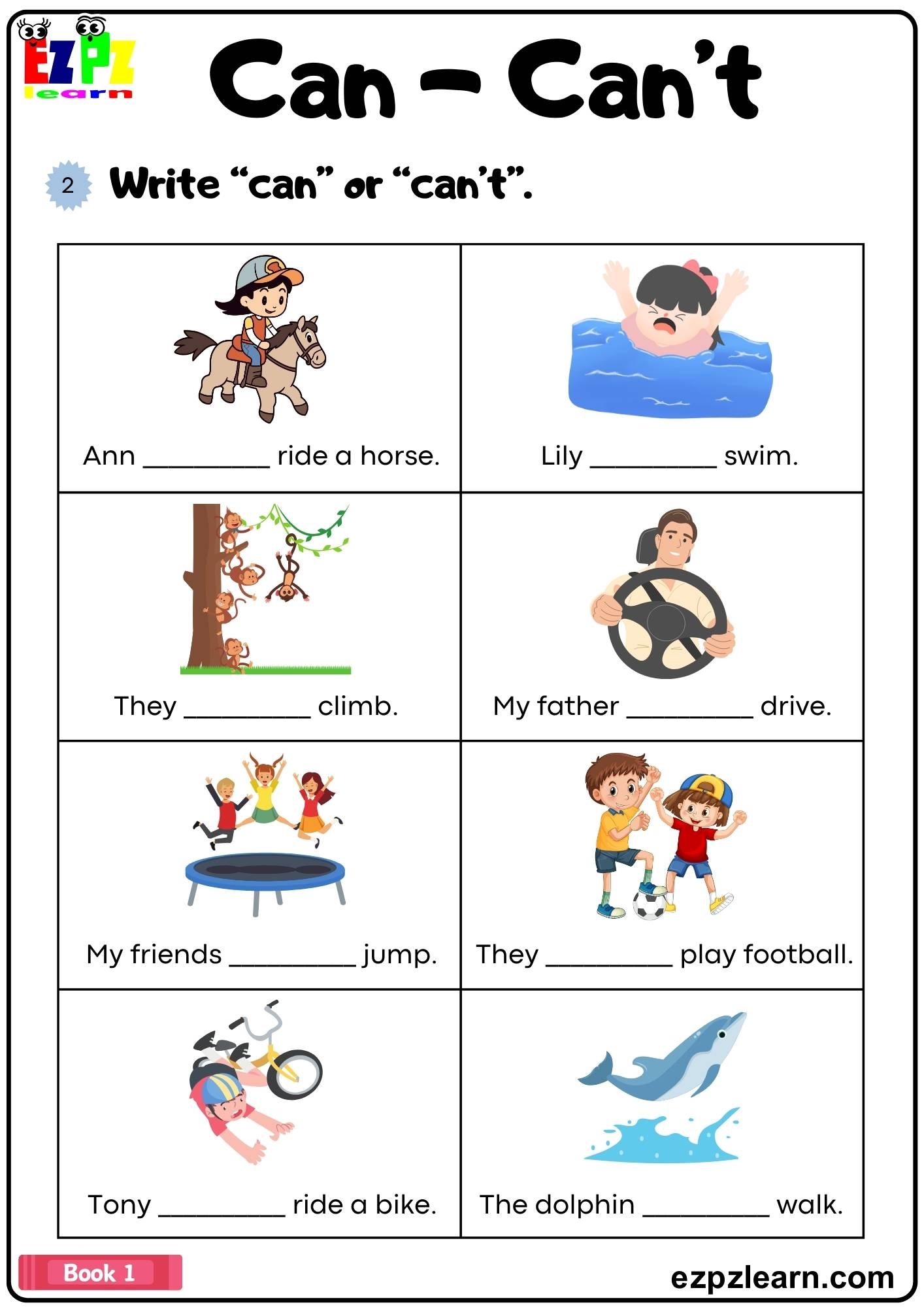 Can Can t Complete The Sentences Grammar Worksheet Pdf Ezpzlearn Can Can t Complete The Sentences Grammar Worksheet Pdf Ezpzlearn
